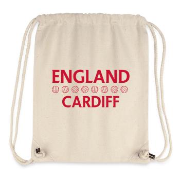 England Cardiff Fußballwappen - Stanley/Stella recycelter Gym Bag - Naturweiß - Vorne