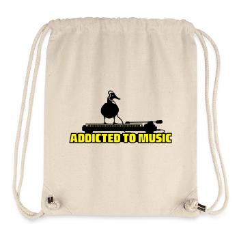 addicted to music - DJ music - Stanley/Stella recycelter Gym Bag - Naturweiß - Vorne