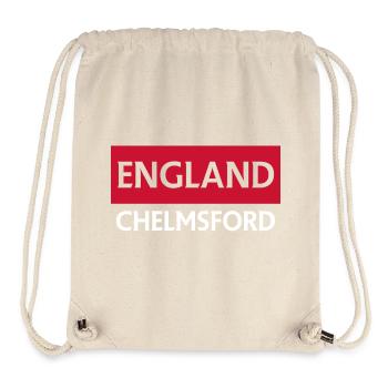 England Chelmsford City Motiv in Rot und Weiß - Stanley/Stella recycelter Gym Bag - Naturweiß - Vorne