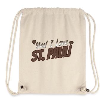 Yes I Love St. Pauli Shirt - Stanley/Stella recycelter Gym Bag - Naturweiß - Vorne