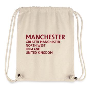 Manchester Name Stack Typografie - Stanley/Stella recycelter Gym Bag - Naturweiß - Vorne
