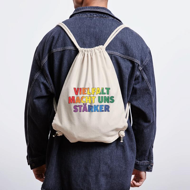 Diversity makes us stronger – Regenbogen Design Stanley/Stella Recycled Gym Bag