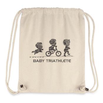 Kleiner Knopf-Triathlet - Stanley/Stella recycelter Gym Bag - Naturweiß - Vorne