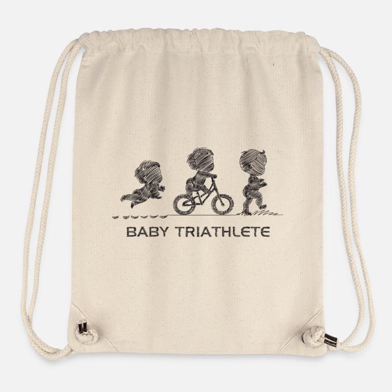 Petit Triathlète En Herbe - Sac à cordon recyclé Stanley/Stella - blanc naturel