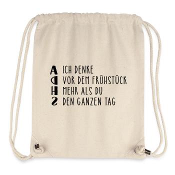 Provokanter ADHS Spruch - Stanley/Stella recycelter Gym Bag - Naturweiß - Vorne
