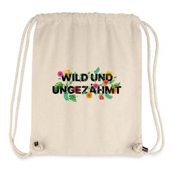 Indompté – Sortilège de Fleurs Sauvages Florales - Sac à cordon recyclé Stanley/Stella - blanc naturel - Devant
