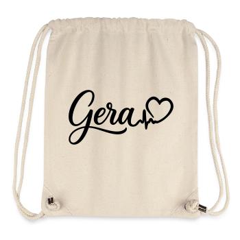 Gera Heartbeat - Sac à cordon recyclé Stanley/Stella - blanc naturel - Devant