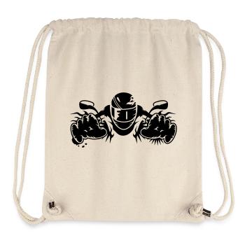 ride a motorcycle - Stanley/Stella Recycled Gym Bag - natural - Front