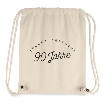 Tolles Geschenk 90 Jahre  - Stanley/Stella recycelter Gym Bag - Naturweiß - Vorne