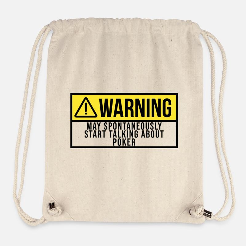 Kann spontan anfangen, über Poker zu sprechen - Stanley/Stella recycelter Gym Bag - Naturweiß