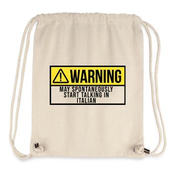 Italien - Sac à cordon recyclé Stanley/Stella - blanc naturel - Devant