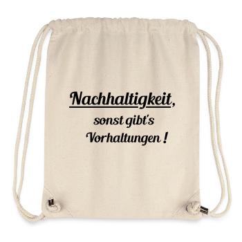 Nachhaltig oder Vorhaltungen - Stanley/Stella recycelter Gym Bag - Naturweiß - Vorne
