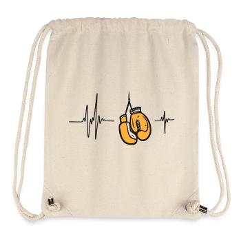 Boxing Gloves Fighting Rhythm Sport Boxer Heart - Stanley/Stella Recycled Gym Bag - natural - Front