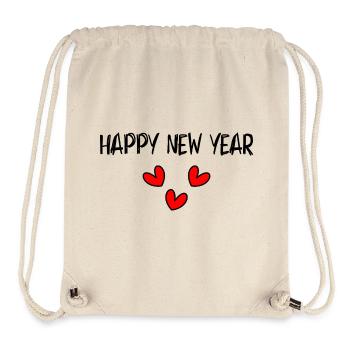 BONNE ANNEE. SAINT SYLVESTRE. NOUVELLE ANNÉE - Sac à cordon recyclé Stanley/Stella - blanc naturel - Devant