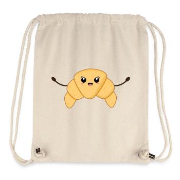 Croissant Kawaii - Sac à cordon recyclé Stanley/Stella - blanc naturel - Devant