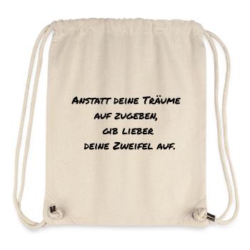 Dicton motivant - Sac à cordon recyclé Stanley/Stella - blanc naturel - Devant