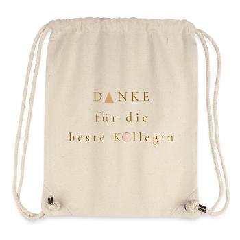 Danke für die beste Kollegin - geschenkidee - Stanley/Stella recycelter Gym Bag - Naturweiß - Vorne