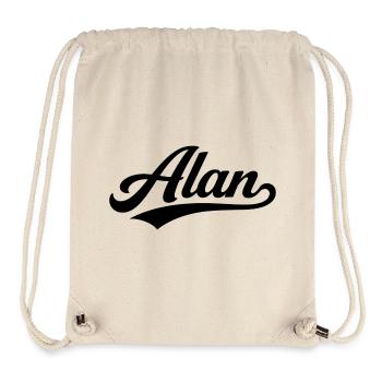 Alan name first last family - Stanley/Stella Recycled Gym Bag - natural - Front