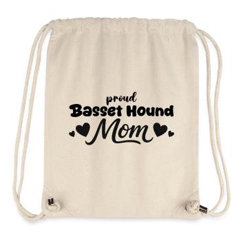 Proud Basset Mom, Basset Hound - Stanley/Stella Recycled Gym Bag - natural - Front