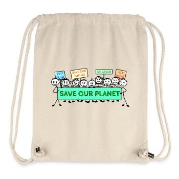 Protest logo climate change - Stanley/Stella Recycled Gym Bag - natural - Front