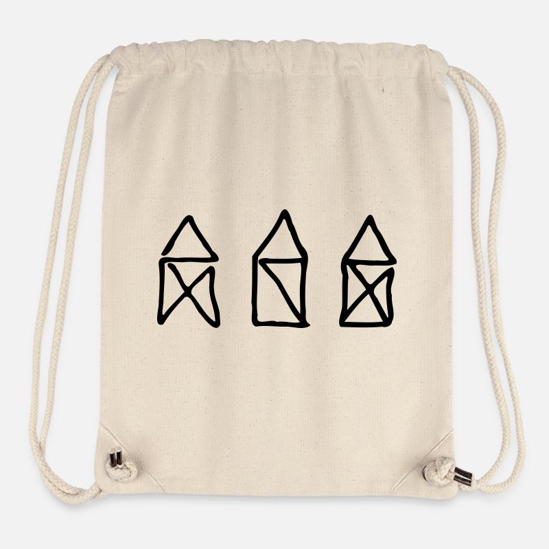 Nikolaushaus1 - Sac à cordon recyclé Stanley/Stella - blanc naturel
