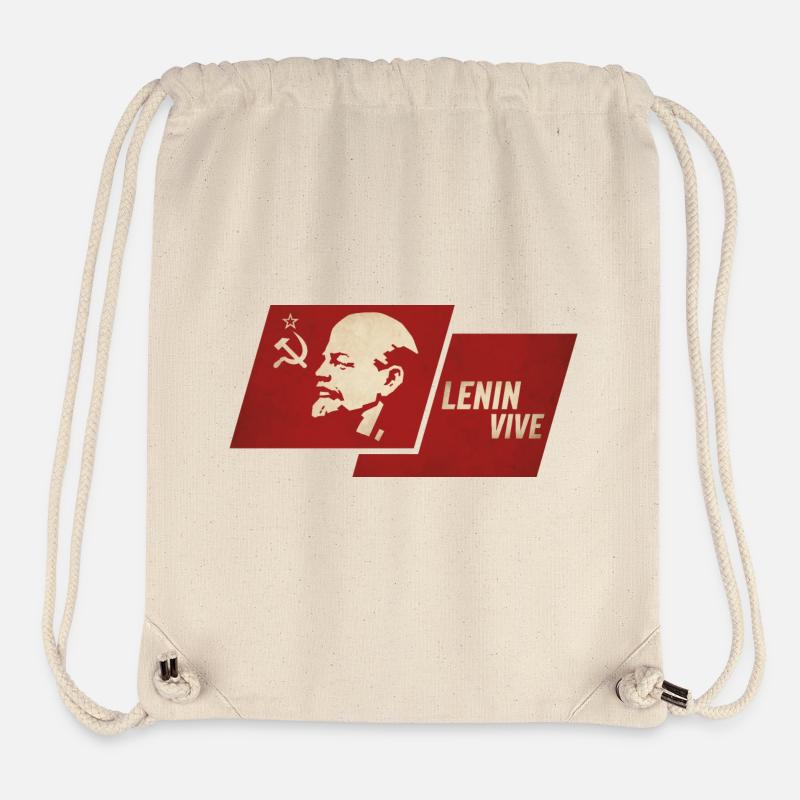 Drapeau de la vie de Lénine - Sac à cordon recyclé Stanley/Stella - blanc naturel