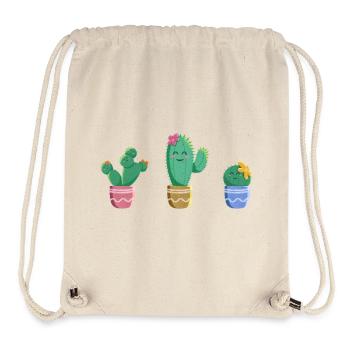 Cactus Trio - Sac à cordon recyclé Stanley/Stella - blanc naturel - Devant
