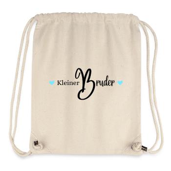 kleiner Bruder, moderner Schriftzug mit Herzen - Stanley/Stella recycelter Gym Bag - Naturweiß - Vorne