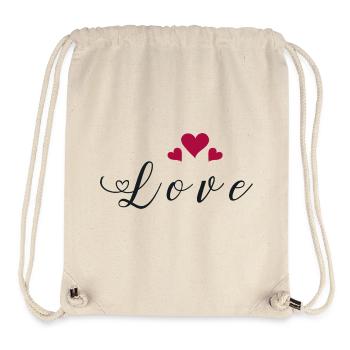 Love Heart Passion Feelings Declaration of Love - Stanley/Stella Recycled Gym Bag - natural - Front
