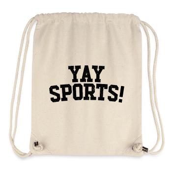 Yay Sports – Fan de sport sans méfiance (femmes) - Sac à cordon recyclé Stanley/Stella - blanc naturel - Devant