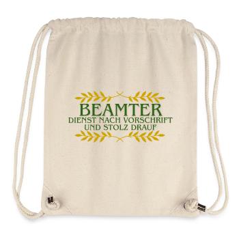 Beamter Stolz: Dienst nach Vorschrift - Stanley/Stella recycelter Gym Bag - Naturweiß - Vorne