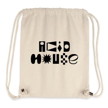 Acid House Fancy Typography logo design - Stanley/Stella Recycled Gym Bag - natural - Front