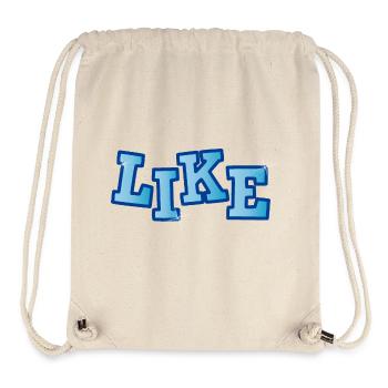 LIKE SCHRIFTZUG mit Glanz - Stanley/Stella recycelter Gym Bag - Naturweiß - Vorne