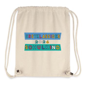 First-class schoolchild 2026 - Stanley/Stella Recycled Gym Bag - natural - Front