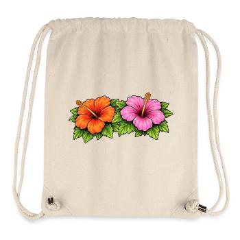 Hibiskus Flowers - Stanley/Stella recycelter Gym Bag - Naturweiß - Vorne