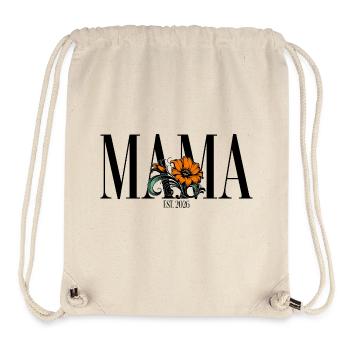 Mama – Florale Vintage Blume Geschenkidee - Stanley/Stella recycelter Gym Bag - Naturweiß - Vorne