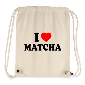 J’adore le Matcha - Sac à cordon recyclé Stanley/Stella - blanc naturel - Devant