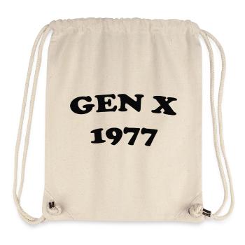 Gen X 1977 Retro-Print - Stanley/Stella recycelter Gym Bag - Naturweiß - Vorne