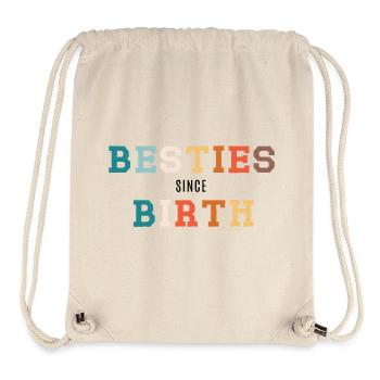 Besties since birth - Stanley/Stella Recycled Gym Bag - natural - Front