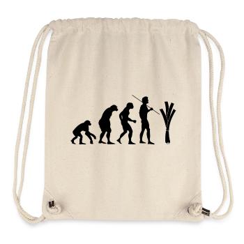 évolution du poireau - Sac à cordon recyclé Stanley/Stella - blanc naturel - Devant