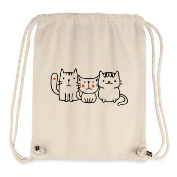 Cats, Friends - Stanley/Stella Recycled Gym Bag - natural - Front