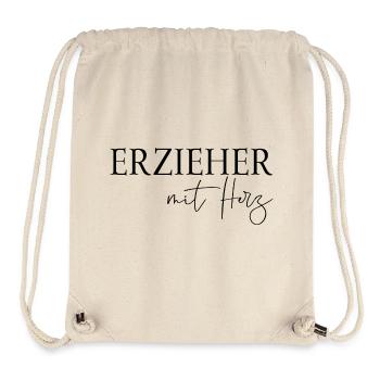 Erzieher mit Herz - Stanley/Stella recycelter Gym Bag - Naturweiß - Vorne