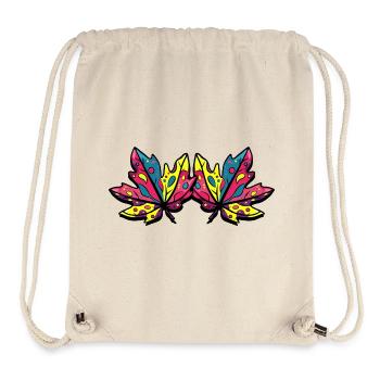 Blatt Herbstlich Ahorn Laub - Stanley/Stella recycelter Gym Bag - Naturweiß - Vorne
