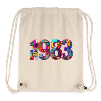 1983 – Heirat, Geburtsdatum, Jahrgang, Abitur - Stanley/Stella recycelter Gym Bag - Naturweiß - Vorne
