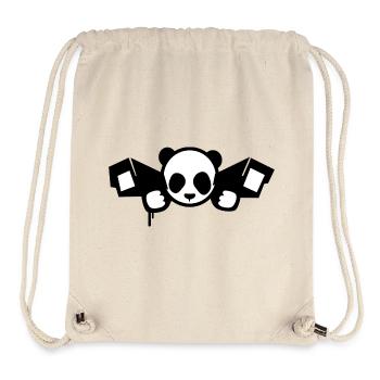 Surveillance Panda – Urban Graphic Style - Stanley/Stella recycelter Gym Bag - Naturweiß - Vorne