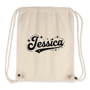 Jessica name first last family - Stanley/Stella Recycled Gym Bag - natural - Front
