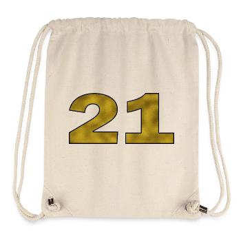 21 Gold Birthday - Stanley/Stella Recycled Gym Bag - natural - Front