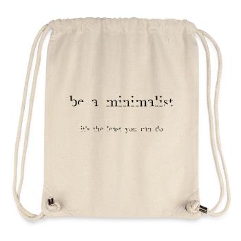 be-a-minimalist-blk - Stanley/Stella Recycled Gym Bag - natural - Front