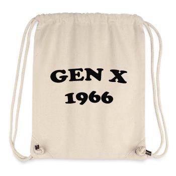 Gen X 1966 Retro Logo - Stanley/Stella recycelter Gym Bag - Naturweiß - Vorne