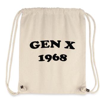 Gen X 1968 Retro Logo - Stanley/Stella recycelter Gym Bag - Naturweiß - Vorne